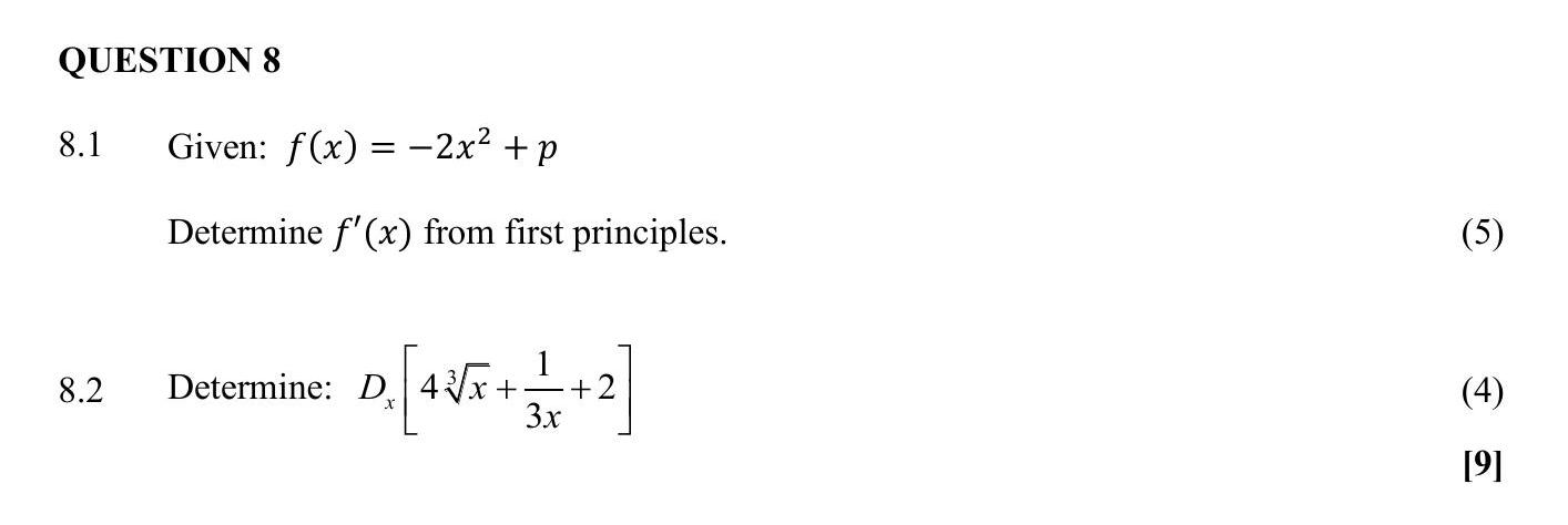8.1-Given:-$f(x)-=--2x^2-+-p$--Determine-$f'(x)$-from-first-principles-NSC Mathematics-Question 8-2017-Paper 1.png